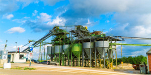 Trichteranlage im Werk Wemb