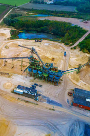 Drohnenaufnahme aus dem Werk Wemb